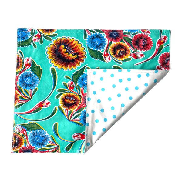 Set of 4 Double sided Placemats in Sweet Flower Mint