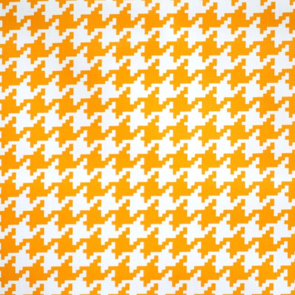 Mexican Oilcloth Houndstooth Orange