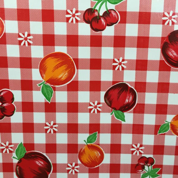 Mexican Oilcloth Frutal Red