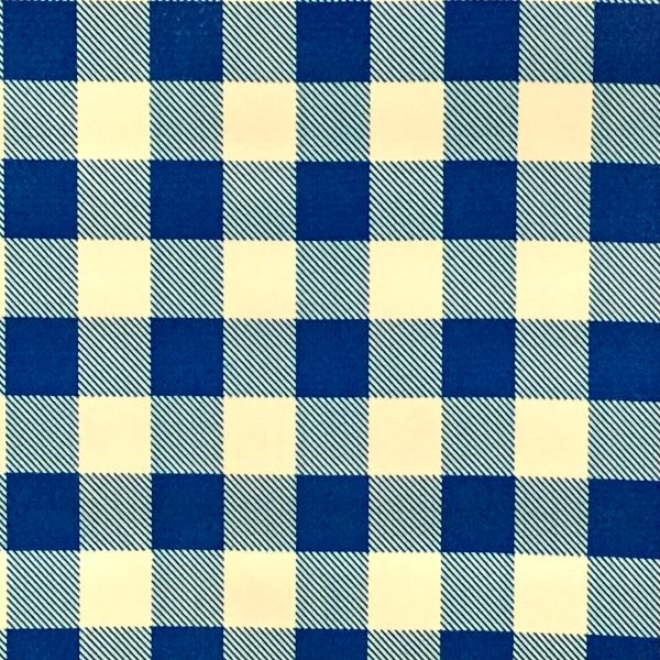 Mexican Oilcloth Big Gingham Blue