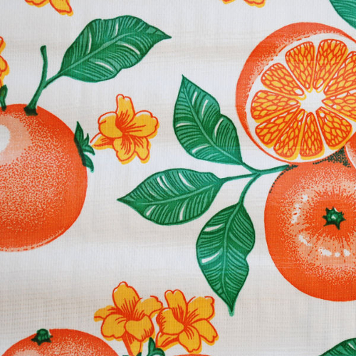 Mexican Oilcloth Oranges White - BenElke