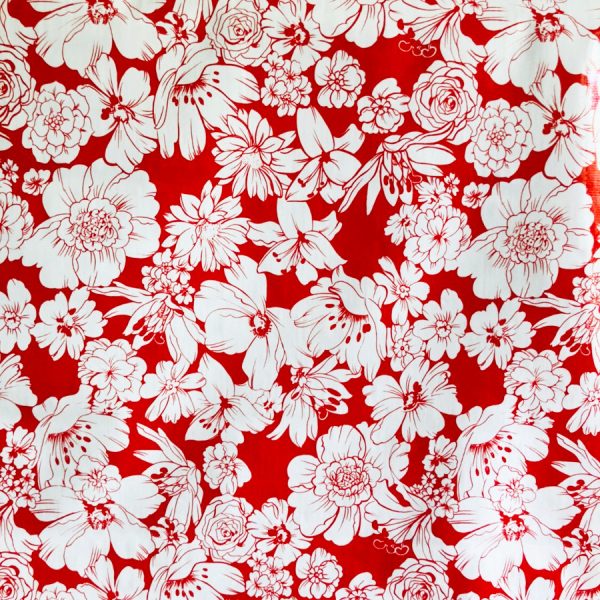 Mexican Oilcloth Wild Flower Red